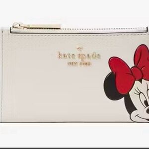 Disney X Kate Spade New York Minnie Small Slim Bifold Wallet NWT